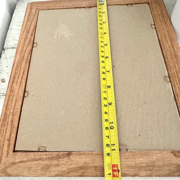 Vtg “Happy Times Make Timeless Memories” Cute Mouse Art Autumn Leaf Wood Framed - Picture 6 of 8